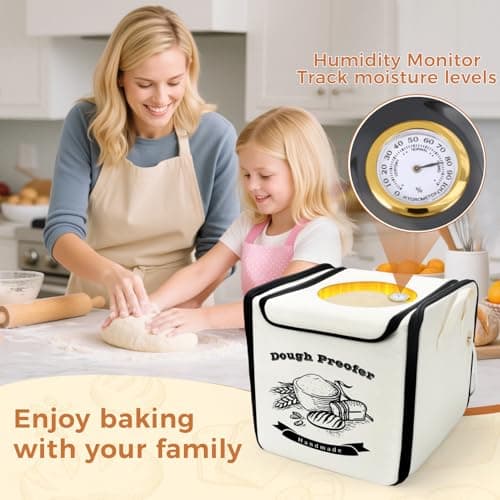 Homelove Bread Proofing Box with 65-125℉ Temp Control & 25-Timer, Folding Dough Proofer with Metal Rack & Humidity Meter, Sourdough Starter Warmer for Sourdough, Bread Baking, Pizza, Yogurt, Kombucha - Thumbnail 6