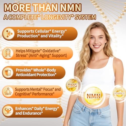 15-in-1 Liposomal NMN Supplement, 2000mg per* Serving*, 120 Day Supply, 99% Pure, NAD+ NMNH Alternative with Nicotinamide Mononucleotide, Resveratrol, TMG, CoQ10, Quercetin & Glutathione, 120 Capsules - Thumbnail 2