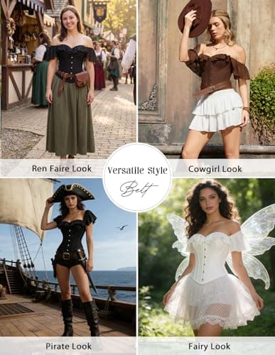 Scarlet Darkness Vintage Corset Tops for Women Renaissance Corset Boned Overbust Bodyshaper Top Brown 12 - Thumbnail 6