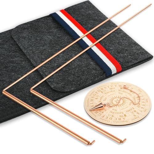 99.9% Copper Dowsing Rod, Spiritual Exploration Divination Tools-2L Copper Divining Rod for Ghost Hunting Equipment Water Line Locating Witching Spirit - Set Upgrade - Image 1