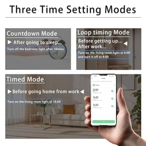 WiFi Smart Switch, 1-63A Adjustable WiFi Circuit Breaker, Smart Life/Tuya APP Remote Control Monitor Voltage Power Energy Usage, Compatible with Alexa Google Home, DIN Rail Mountable - Thumbnail 5