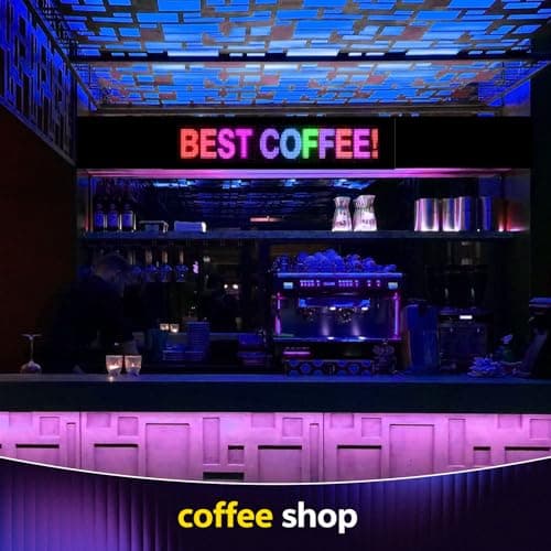 Large Programmable Indoor Window LED Sign, P5 Resolution LED Signs, Bluetooth App, for Business Bars Gaming Rooms Restaurants Festivals (37"x 8") - Thumbnail 4