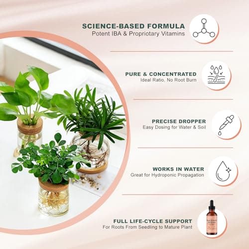 Root Drops - Liquid Rooting Hormone - Fast Growth for Cuttings | Less Shock in Water/Soil/LECA/Moss | Fits Pothos, Monstera, Philodendron & All Houseplants (4 oz) (1) - Thumbnail 2