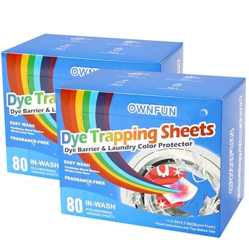 OWNFUN Color Catcher Sheets for Laundry Dye Absorber Sheets Prevent Color Bleeding Fragrance Free Color Grabbers for Mixed Washes Clothes Quilts - Image 1