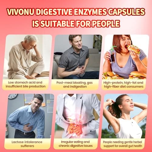 VivoNu Digestive Enzymes | 22 Enzymes with Organic Prebiotics & Probiotics | Supports Digestion* of Protein, Carbs, Fiber & Dairy | 90 Capsules - Thumbnail 6
