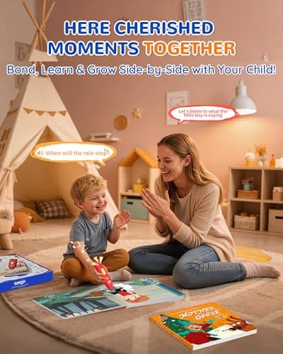 KOKODI Talking Pen Books Set, Interactive Audio Nursery Rhymes with Learning Pen, Educational Sensory Toy, Early Learning Gift for Toddlers Kids, Birthday & Christmas Gifts for Boys Girls Age 2-6 - Thumbnail 6