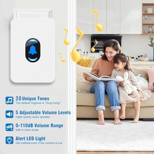 Daytech Caregiver Pager Call Button for Elderly Nurse Alert System for Seniors Patient Disabled at Home/Hospital/Clinic/Nursing Home 2 Emergency Button 2 Plugin Receivers - Thumbnail 5