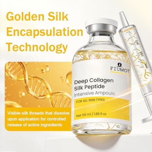 Deep Collagen Silk Peptide Intensive Ampoule with 30 Peptides, ~120 Da Collagen & Panthenol, Hydrating and Firming Serum for Fine Lines, Face & Neck, 1.86 fl oz - Thumbnail 2