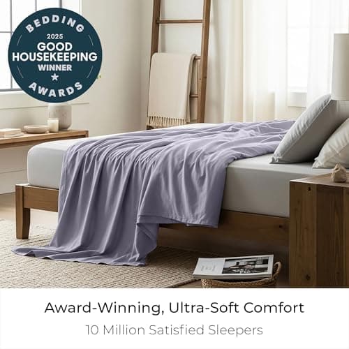 Mellanni King Size Flat Sheet - Iconic Collection Bedding - Hotel Luxury, Extra Soft, Cooling - Wrinkle, Fade, Stain Resistant - 1 Flat Sheet Only (King, Lavender) - Thumbnail 3