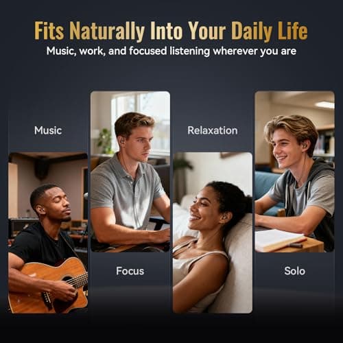 Kinglucky HiFi Wired IEM Earbuds, in-Ear Monitor Headphones for Gaming & Music, Balanced Clear Sound, Detachable 2-Pin Cable, Lightweight Comfortable Fit, 3.5mm Wired Earphones for PC, Laptop & Phone - Thumbnail 6