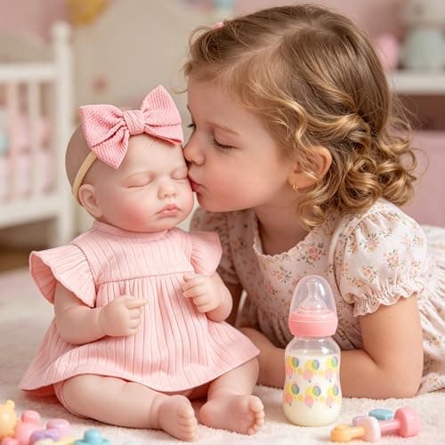 Milidool Reborn Baby Dolls - 20-inch Cute Soft Vinyl Realistic Baby Doll Lifelike Newborn Real Life Baby Dolls with Complete Accessories Toy for 3+ Year Old Girls Gifts, Cuddling, Playtime - Thumbnail 4