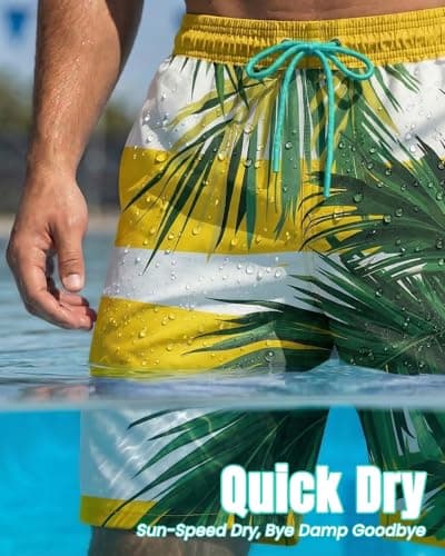 7 Inch Men Swim Trunks Compression Liner Quick Dry Swimwear Bikini Swimsuit Bathing Suit Water Shorts Beach Trip Essentials Summer Vacation Must Have Active Gear Wear Attire Clothes Outfit Apparel - Thumbnail 5