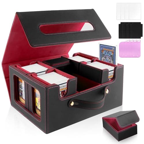 URMMIY Trading Card Storage Box for MTG – Multi-Purpose Commander Deck Box with Commander Display, Waterproof TCG Deck Case Compatible with Magic The Gathering, Sports Cards, Collectors & Gamers