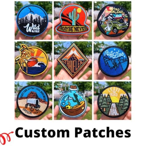 Custom Embroidered Patches,Personalized Logo Embroidered Patches,Decorative Tape Any Size and Shape Up With Iron on/Sew on/Hook and Loop Backing for Vest,Jacket,Carrier,Hat-Shield - Thumbnail 4
