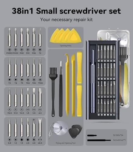 AXTH 38in1 S2 Metal Precision Screwdriver Set, Durable Small Repair Tool - Thumbnail 2