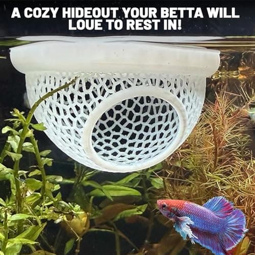 Ptazucv Aquarium Floating Betta Fish Skins, Suitable for Fighting Fish, Shrimp, and Small Fish Multi-Functional Hammock, Aquarium Hiding Feeding Decorative Accessories (White) - Thumbnail 4