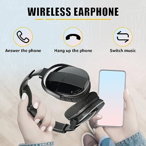 Retekess TA007 Wireless Headphones, TV Headphones Wireless for Seniors with Transmitter Charging Dock, No Audio Delay, Compatible with All TVs - Thumbnail 2