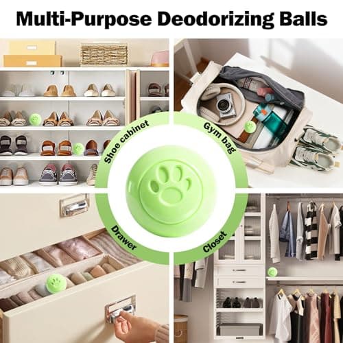 SCENTORINI Shoe Deodorizer Balls, 8 Pack Jasmine Scent Sneaker Deodorizer Balls, Odor Eliminator for Smell Shoes Boots, Long Lasting Shoe Freshener for Gym Bags, Drawers and Small Spaces - Thumbnail 5
