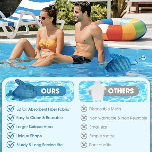MTWEAR Hot Tub Scum Absorber, Hot Tub Accessories, Spa & Pool Scum Eliminating Balls,Hot Tub Scum Sponge for Hot Tub Oil Absorbing Sponge for Hot Tub Skimmer, Hot Tub Sponge Scum Remover (Fish) - Thumbnail 5
