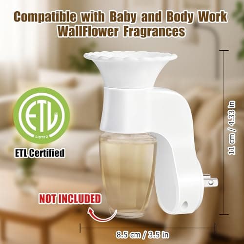 SCENTORINI Wall Fragrance Plug in, WallFlower Plug in Compatible with Bath and Body Works WallFlower Refills, ETL Certified, Essential Oil Diffuser Plugin for Home, Room, Office, 2 Pack - Thumbnail 6