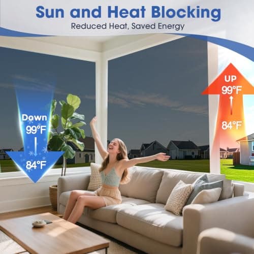 One Way Privacy Window Film,Sun Blocking Window Film with 3 Tools, Heat & UV Blocking Window Tint Film for Home, Easy Install DIY Office Window Covering See Out Not in (17.5 x 78.7 Inch, Black) - Thumbnail 3