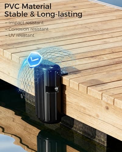 Dock Bumpers, Boat Dock Bumpers for Docking, Fenders Guards for Docking Marine-Grade Straight Dock Edge & Side, UV-Resistant, Vertical Protection, Includes Mounting Hardware - 2 Pack - Thumbnail 5