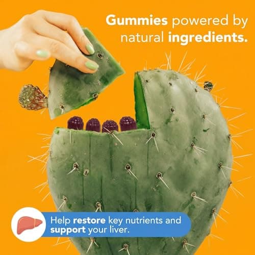 Toast! Before You Drink Gummies - Alcohol & Liver Support Supplement for Drinking & Better Morning - Recovery, Relief & Detox - L-Cysteine, Milk Thistle, Ginseng, Vitamins - Cherry Flavor - 10 Packs - Thumbnail 2