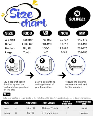 SULIFEEL Rainbow Unicorn 4 Size Adjustable Light up Roller Skates for Girls Boys for Kids (E Black, Medium - Big Kid) - Thumbnail 5