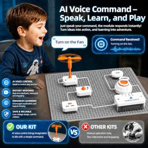STEM Science Kit for Kids, Electronics Circuit Exploration Toy, 22 PCS - Thumbnail 3