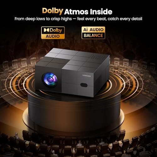 4K Projector with Built-in Apps, 1500 ANSI/Compatible with Netflix/Dolby Audio Smart Projector with WiFi 6 and Bluetooth 5.3,Outdoor Movie Proyector for Home Theater Gift for Her/Him - Thumbnail 4