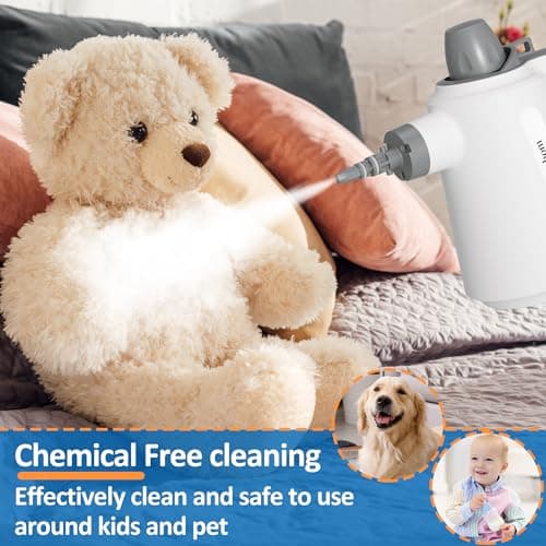 Spurgehom Handheld Steam Cleaner, Portable Steamer with 11 PCS Accessory & Safety Lock, Large Capacity Steam for Cleaning, Multipurpose Steam Cleaner for Home, Car, Window - Thumbnail 5