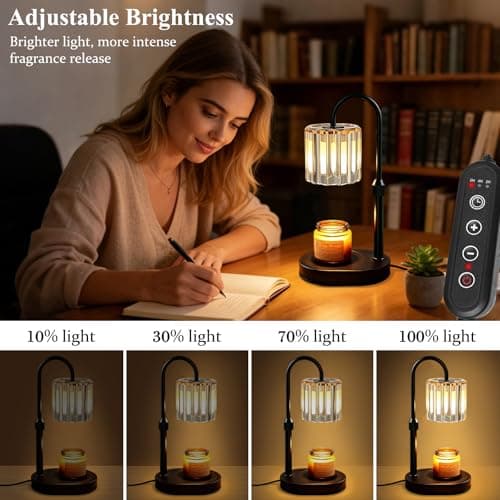Lukasa Candle Warmer Lamp with Timer, with LED Color Lights, Dimmable, Adjustable Height, House Warming Gifts New Home Decor, Gifts for Women Mom for Birthday Mothers Day Thanksgiving Day Christmas - Thumbnail 5