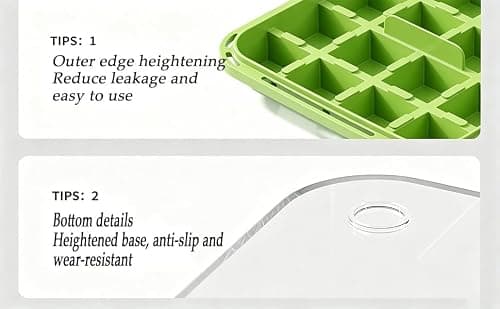 Dual-Pressure Ice Cube Tray with Storage Bin & Ice Scoop, 3-layers, 84Pcs Ices Cube Mold - Food Grade Easy Release Ice Maker - Thumbnail 4