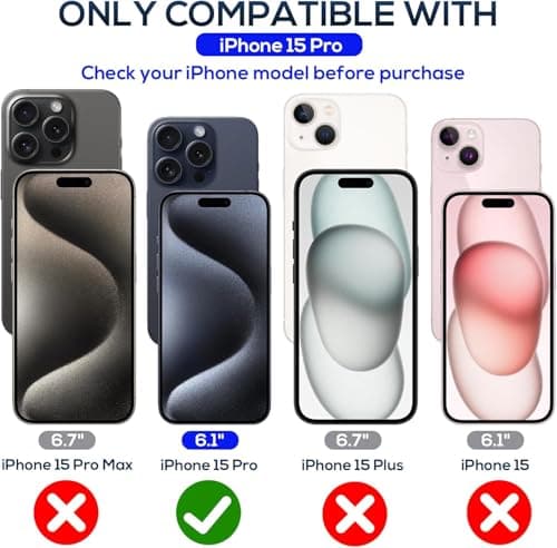 JESOHO Blue Light Blocking Screen Protector for iPhone 15 Pro (6.1 inch) - Thumbnail 2