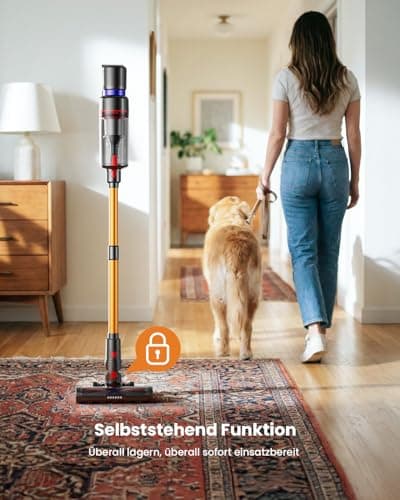 TVTAU Cordless Vacuum Cleaner,600W 50KPA 70Mins Runtime for Home, Self-Standing Stick Vacuum with LED Display, Anti-Tangle, 8-in-1 Lightweight Vacuum for Pet Hair, Carpet, Hard Floor - Thumbnail 3