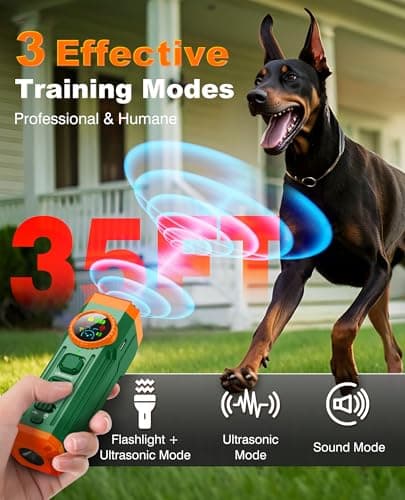 2026 Upgraded Smart Display Anti Barking Device for Dogs, 3X Dog Bark Deterrent Devices Bark Control with Screen & Flashlight, Rechargeable Dog Barking Silencer Portable for Indoor & Outdoor Use - Thumbnail 2