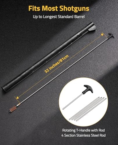 CVLIFE Shotgun Cleaning Kit for 12 Gauge, 20 Gauge, 410 Gauge– Gun Cleaning Kit with Bronze Bore Brushes, Cotton Mops, Cleaning Patches, Picks and Portable Case - Thumbnail 5