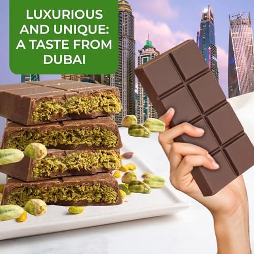 Chobella Dubai Chocolate Bar Pistachio, 7oz, Premium Dubai Chocolate Bar with Pistachio Cream and Kataifi, Viral Candy with Shredded Phyllo Dough, Knafeh - Thumbnail 5