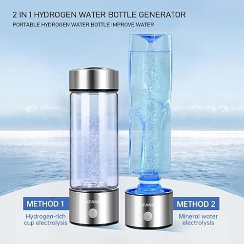 Hydrogen Water Bottles,Hydrogen Water Bottle Generator,4000PPB in 3Min, SPE PEM Tech, Portable 16OZ, Rechargeable Hydrogen Water Bottle for Travel, Home, Office – Gift for Family & Friends - Thumbnail 6