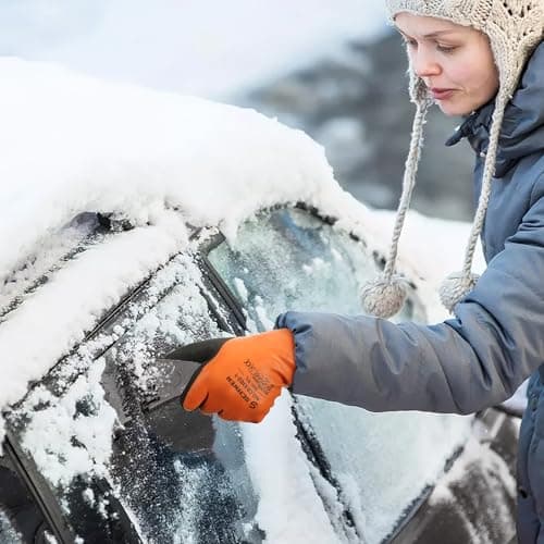 Schwer 2 Pairs 100% Waterproof Winter Work Gloves, ANSI A2 Cut Resistant Freezer Gloves for Outdoor Cold Weather Keep Hands Warm, Thermal Insulated Gloves for Shoveling Snow, Ice Fishing, L - Thumbnail 6