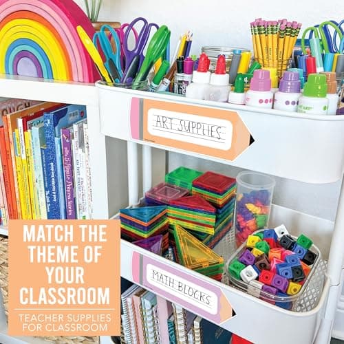 Hadley Designs Desk Name Tags for Classroom - 36 Student Desk Name Plates for Classroom Decor, 9x3 Pastel Nametags Cubby Labels Teacher Supplies, 1st 2nd 3rd Grade Kindergarten Preschool Must Haves - Thumbnail 3