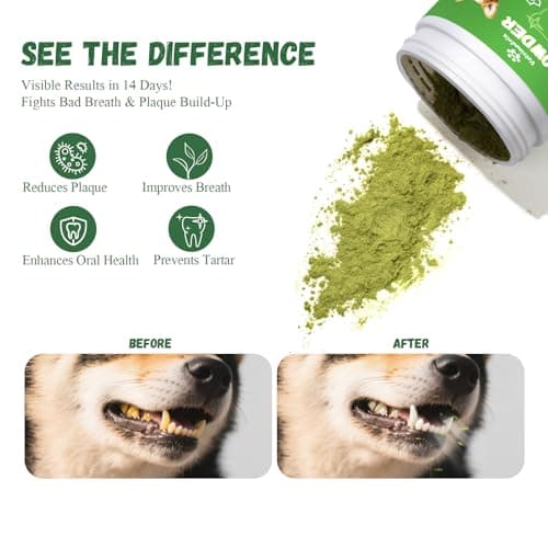 Vetriuntrix Dog Dental Powder, 200g Dental Powder for Dogs Teeth Cleaning and Breath Fresh, Dog Teeth Cleaning Powder with Natural Plants Ingredients and Postbiotics - Thumbnail 2