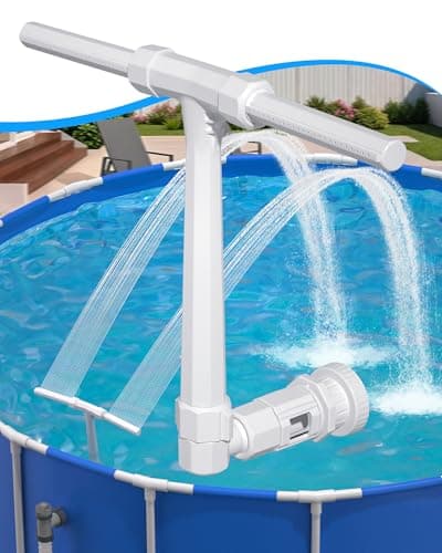 POOLHOUR 2026 Height Upgrade Pool Fountain - Dual Spray High-Pressure Adjustable Waterfall Sprinkler Cooler for Above-Ground & Inground, 360° Cooling Jet & Relaxation Features,White - Image 1