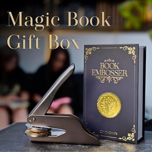 CasaFit Book Embosser Personalized - Custom Library Stamp with Metal Carving Molds | for Book Lovers/Teachers/Students Unforgettable Gift - Thumbnail 5