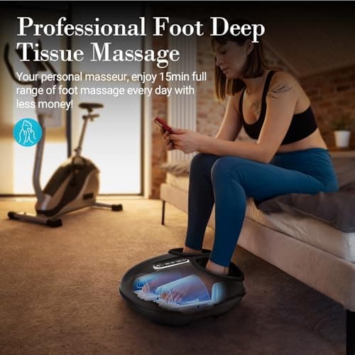 CuPiLo Foot Massager with Heat FSA Eligible HSA, Shiatsu Feet Massager with Remote Control, Multi-Level Compression Deep Knead Foot Massage for Neuropathy & Plantar Fasciitis, Gifts for Women Men - Thumbnail 4