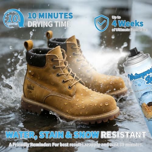 etching Shoe Protector Spray, Suede Protector Spray, Rain & Stain Waterproof Protection for Shoes, Boots, Handbags, Purses, Suede, Leather, Canvas, Nubuck, Fabric, Nylon, 10.15Oz - Thumbnail 2