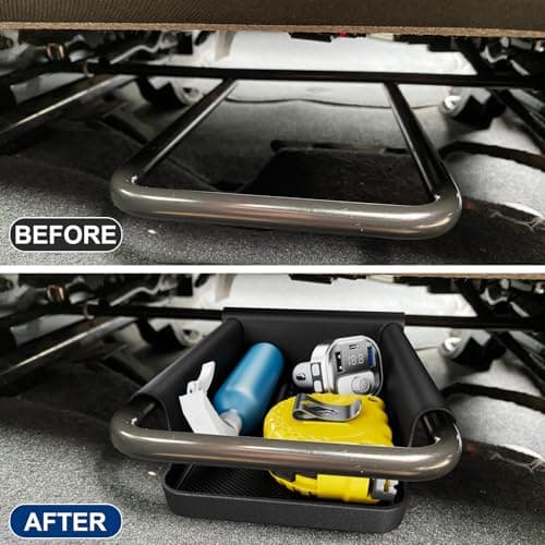 DIAMOOKY Front Under Seat Storage Box Compatible with Jeep Wrangler JL JLU 2018-2026 & Gladiator JT 2020 2021 2022 2023 2024 2025 2026 Accessories Hidden Organizer (Not for Power Seat) - Thumbnail 5