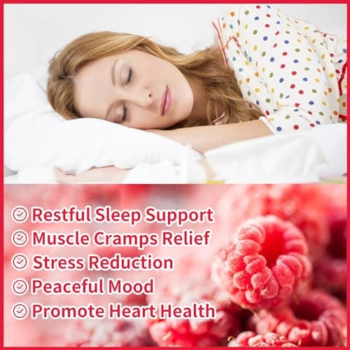 180 CT Magnesium Glycinate Gummies 1000mg - Sugar Free Magnesium Potassium Supplement with Vitamin D, B6, CoQ10 for Calm Mood & Sleep Support - 180 Raspberry Gummies - Thumbnail 5
