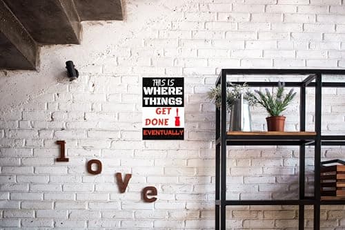 Carastora Metal Garage Sign – Vintage-Style Funny Wall Plaque for Shop, Man Cave or Workspace – Humor Decor for Men, 12x8 Inch Tin Sign - Thumbnail 4