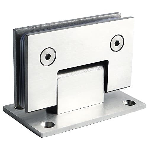 Alise Glass Shower Door Hinges, 90 Degree Hinges for Bathroom Doors,Heavy Duty Stainless Steel Cabinet Hinge Wall to Glass,Frameless Shower Doors Hardware Replacement Part,Brushed Nickel (1P) - Image 1